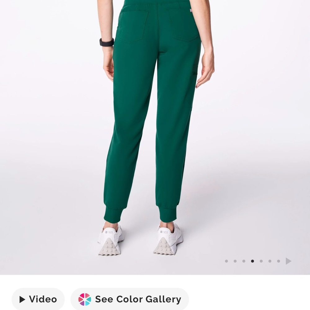 Figs Hunter Green Zamora Scrub Pants Great Condition SP - Picture 6 of 16